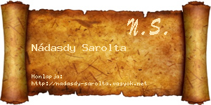 Nádasdy Sarolta névjegykártya