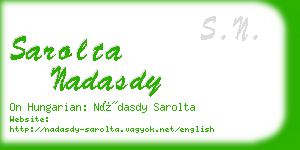 sarolta nadasdy business card